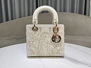 Colestore Dior Lady Dior Bag White Calfskin with Gold 20 x 16.5 x 8cm - 6