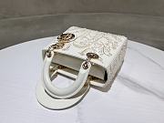 Colestore Dior Lady Dior Bag White Calfskin with Gold 20 x 16.5 x 8cm - 4
