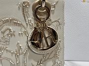 Colestore Dior Lady Dior Bag White Calfskin with Gold 20 x 16.5 x 8cm - 2
