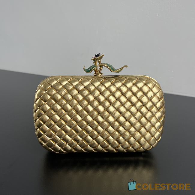 Colestore Bottega Veneta Knot in Metallic 20x12x5.5cm - 1