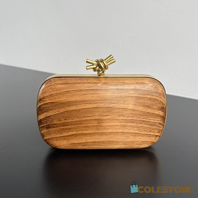 Colestore Bottega Veneta Knot Shou Sugi Ban Wood Clutch Bag 20x12x5.5cm - 1