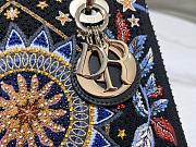 Colestore Dior Lady Dior Black Leather Air Embroidered and Beaded Medium 24 x 20 x 11cm - 2