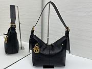 Colestore Dior Small Voyage Bag Black Flat Macrocannage Crinkled Calfskin 22x15x9.5cm - 1