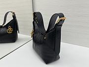 Colestore Dior Small Voyage Bag Black Flat Macrocannage Crinkled Calfskin 22x15x9.5cm - 5