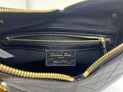 Colestore Dior Small Voyage Bag Black Flat Macrocannage Crinkled Calfskin 22x15x9.5cm - 3