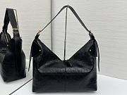 Colestore Dior Lagre Voyage Bag Black Flat Macrocannage Crinkled Calfskin 34x22x13cm - 6