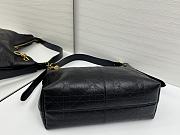 Colestore Dior Lagre Voyage Bag Black Flat Macrocannage Crinkled Calfskin 34x22x13cm - 5