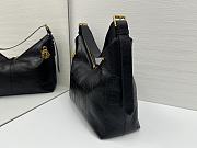 Colestore Dior Lagre Voyage Bag Black Flat Macrocannage Crinkled Calfskin 34x22x13cm - 4