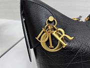 Colestore Dior Lagre Voyage Bag Black Flat Macrocannage Crinkled Calfskin 34x22x13cm - 3