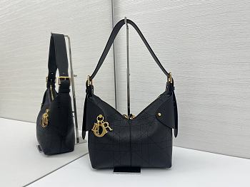 Colestore Dior Small Voyage Bag Black Flat Macrocannage Grained Calfskin 22x15x9.5cm