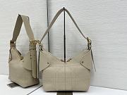 Colestore Dior Small Voyage Bag Powder Beige Flat Macrocannage Grained Calfskin 22x15x9.5cm - 2