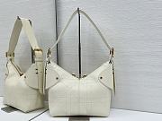 Colestore Dior Small Voyage Bag White Flat Macrocannage Grained Calfskin 22x15x9.5cm - 5