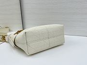 Colestore Dior Small Voyage Bag White Flat Macrocannage Grained Calfskin 22x15x9.5cm - 6