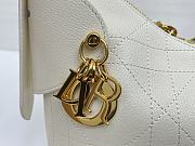 Colestore Dior Small Voyage Bag White Flat Macrocannage Grained Calfskin 22x15x9.5cm - 2