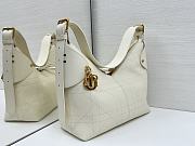 Colestore Dior Medium Voyage Bag White Flat Macrocannage Grained Calfskin 28x18x12cm - 6