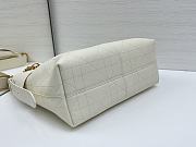Colestore Dior Medium Voyage Bag White Flat Macrocannage Grained Calfskin 28x18x12cm - 5
