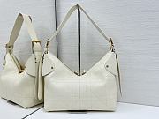 Colestore Dior Medium Voyage Bag White Flat Macrocannage Grained Calfskin 28x18x12cm - 4