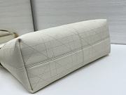 Colestore Dior Large Voyage Bag White Flat Macrocannage Grained Calfskin 34x22x13cm - 6