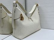 Colestore Dior Large Voyage Bag White Flat Macrocannage Grained Calfskin 34x22x13cm - 5
