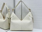 Colestore Dior Large Voyage Bag White Flat Macrocannage Grained Calfskin 34x22x13cm - 3