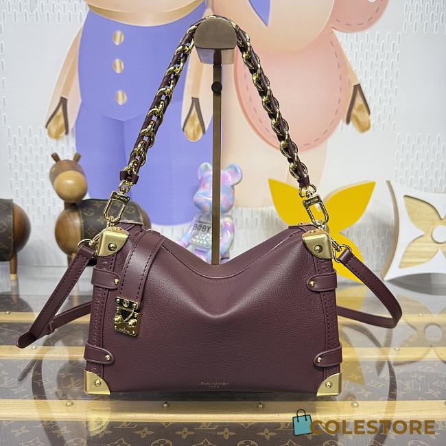 Colestore Louis Vuitton Side Trunk MM Wine Red Calf Leather 23.5 x 16 x 8.5 cm - 1
