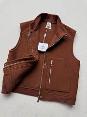 Colestore Hermes Sleeveless Short Bomber Jacket Marron/Chêne - 2