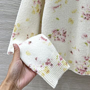 Colestore Prada Begonia Pink Floral Print Wool Cardigan - 3