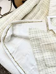 Colestore Chanel Tweed Jacket Ivory Check Pattern with CC Buttons - 4