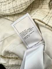 Colestore Chanel Tweed Jacket Ivory Check Pattern with CC Buttons - 5