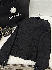 Colestore Chanel Black Tweed Jacket with CC Buttons - 5