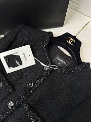 Colestore Chanel Black Tweed Jacket with CC Buttons - 4