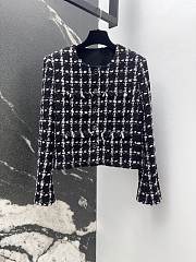 Colestore Chanel Black & Pink Checked Tweed Jacket - 1