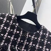 Colestore Chanel Black & Pink Checked Tweed Jacket - 6