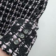 Colestore Chanel Black & Pink Checked Tweed Jacket - 4