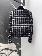 Colestore Chanel Black & Pink Checked Tweed Jacket - 2
