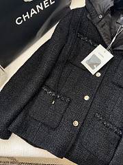 Colestore Chanel Black Tweed Hooded Jacket - 2