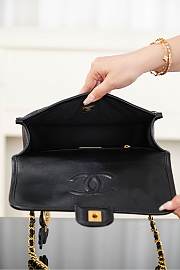 Colestore Chanel Coco Handle Flap Bag in Black Caviar with Gold Hardware & Charms 25x16.5x8.5cm - 6