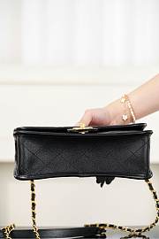 Colestore Chanel Coco Handle Flap Bag in Black Caviar with Gold Hardware & Charms 25x16.5x8.5cm - 5