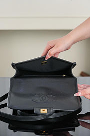 Colestore Chanel Backpack Grained Shiny Calfskin & Gold-Tone Metal Black 22x19.5x7cm - 6
