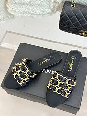 Colestore Chanel Mules  Lambskin & Grosgrain Black - 6