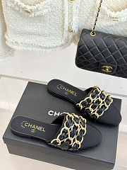 Colestore Chanel Mules  Lambskin & Grosgrain Black - 3