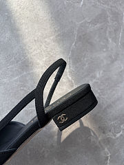 Colestore Chanel Slingbacks Calfskin & Metal Black & Gold - 5