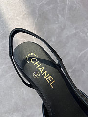 Colestore Chanel Slingbacks Calfskin & Metal Black & Gold - 3