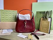Colestore Gucci Jackie Medium Bag in Rosso Ancora Patent Leather 27.5x19x4cm - 1