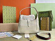 Colestore Gucci Jackie Medium Bag in Whỉte Patent Leather 27.5x19x4cm - 3
