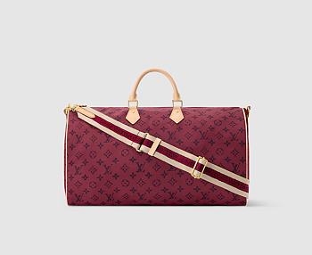 Colestore Louis Vuitton Travels With Grace Coddington Keepall Foldable 45 Monogram Red 45 x 20 x 27 cm