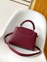 Colestore Louis Vuitton Capucines BB Burgundy Taurillon Leather 27 x 17.3 x 9 cm - 4