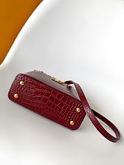 Colestore Louis Vuitton Capucines Mini Burgundy Crocodile Embossed Leather 21x13.6x8cm  - 2