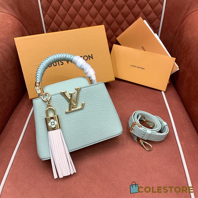 Colestore Louis Vuitton Capucines Mini Jade Green Taurillon Leather 21 x 13.6 x 8 cm - 1