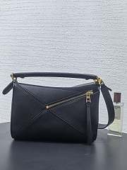 Colestore Loewe Small Puzzle Bag in Classic Calfskin and Suede Black 24x16x10cm - 6